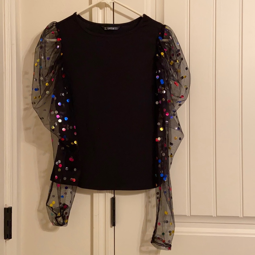 Black, small sized blouse from Shein